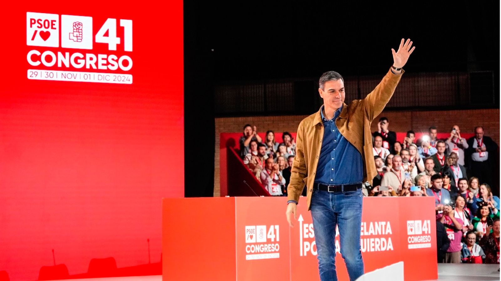 El presidente Pedro Sánchez en el Congreso del PSOE en 2024