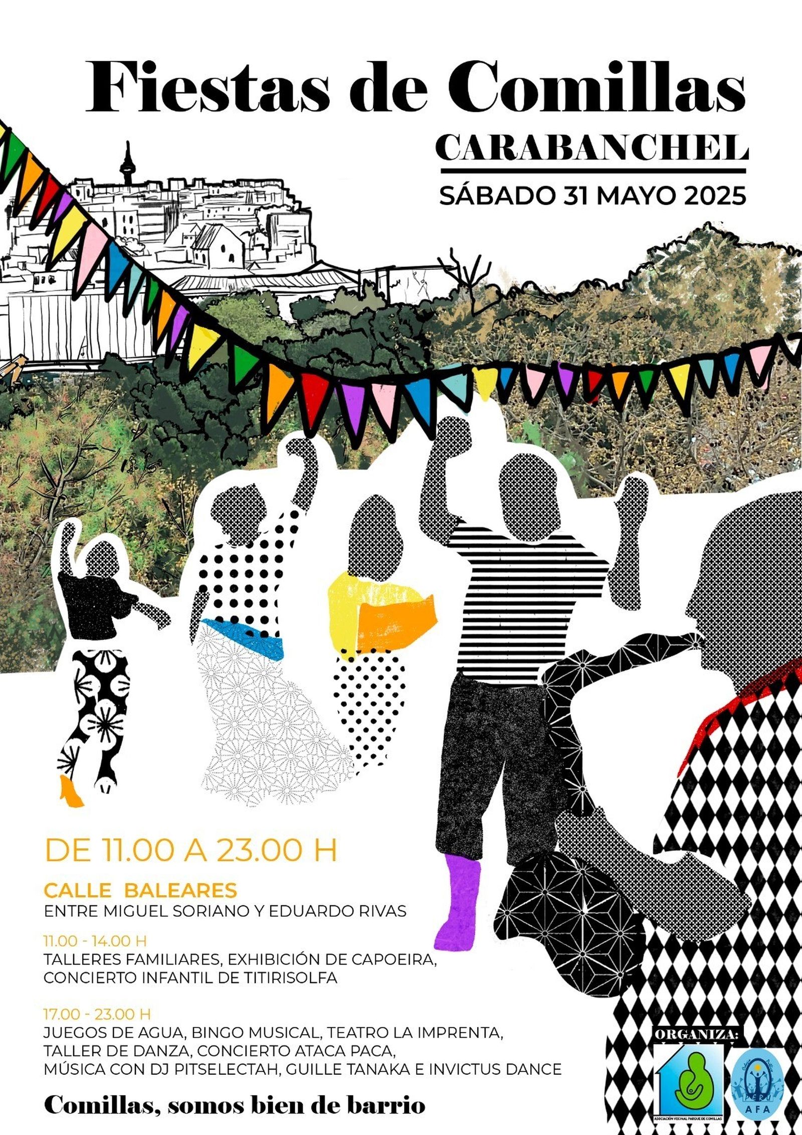 Cartel de las fiestas vecinales de Comillas (Carabanchel)