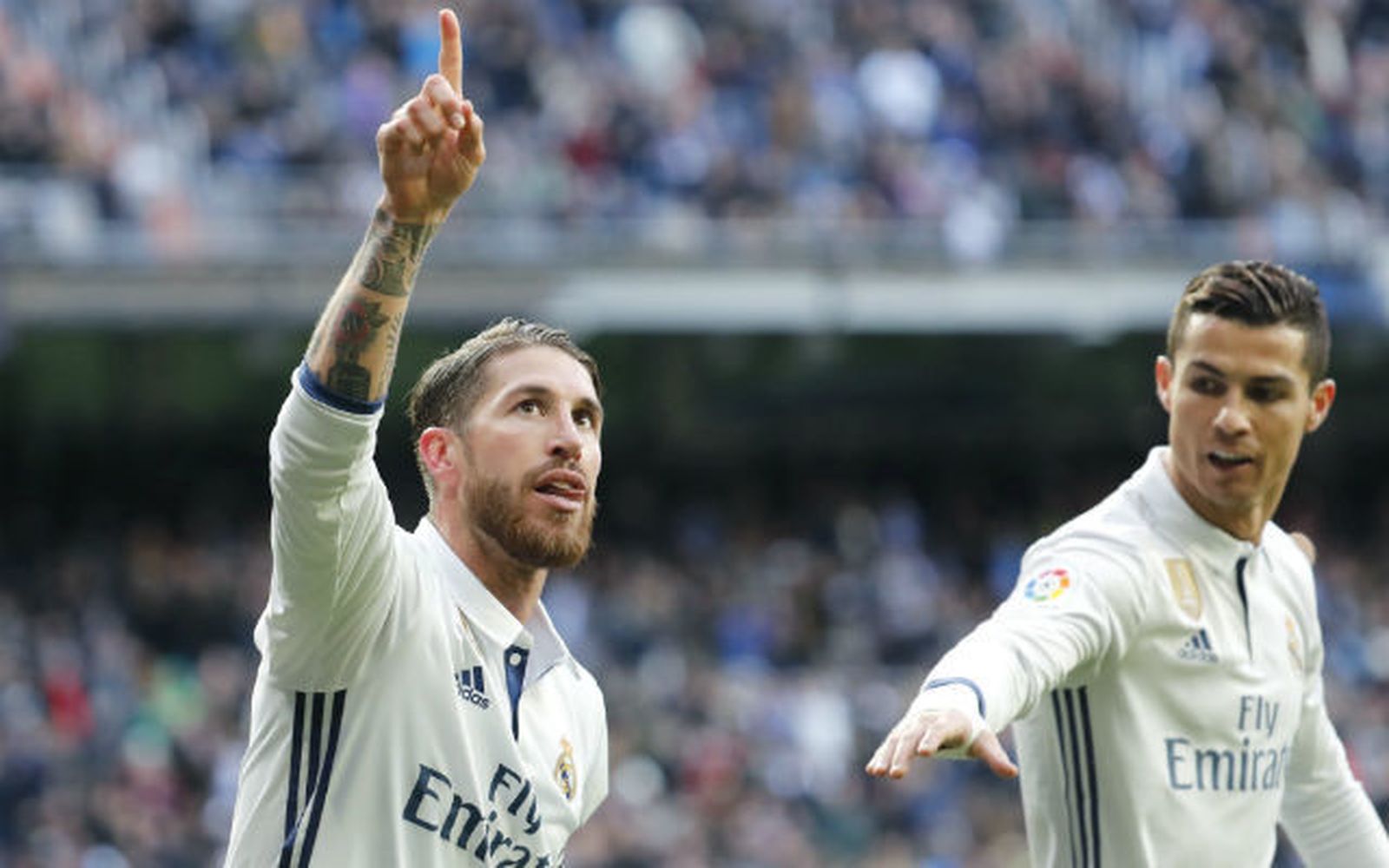 Sergio Ramos y Cristiano Ronaldo
