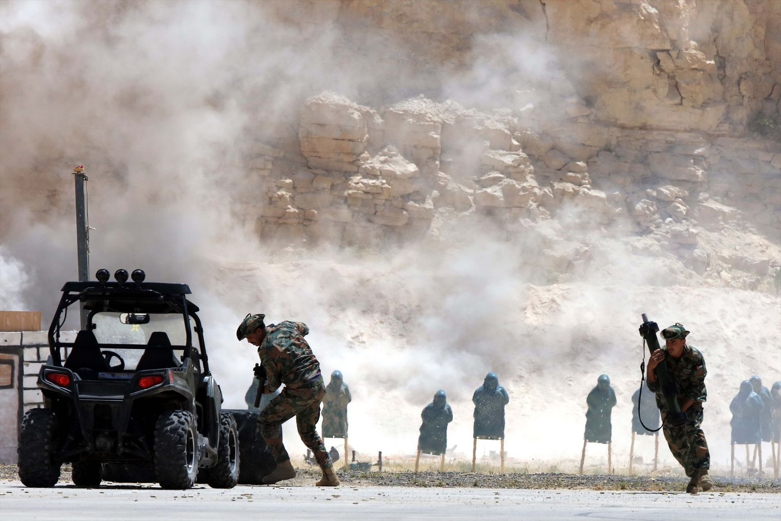 Militares del Ejército de Jordania durante unas maniobras