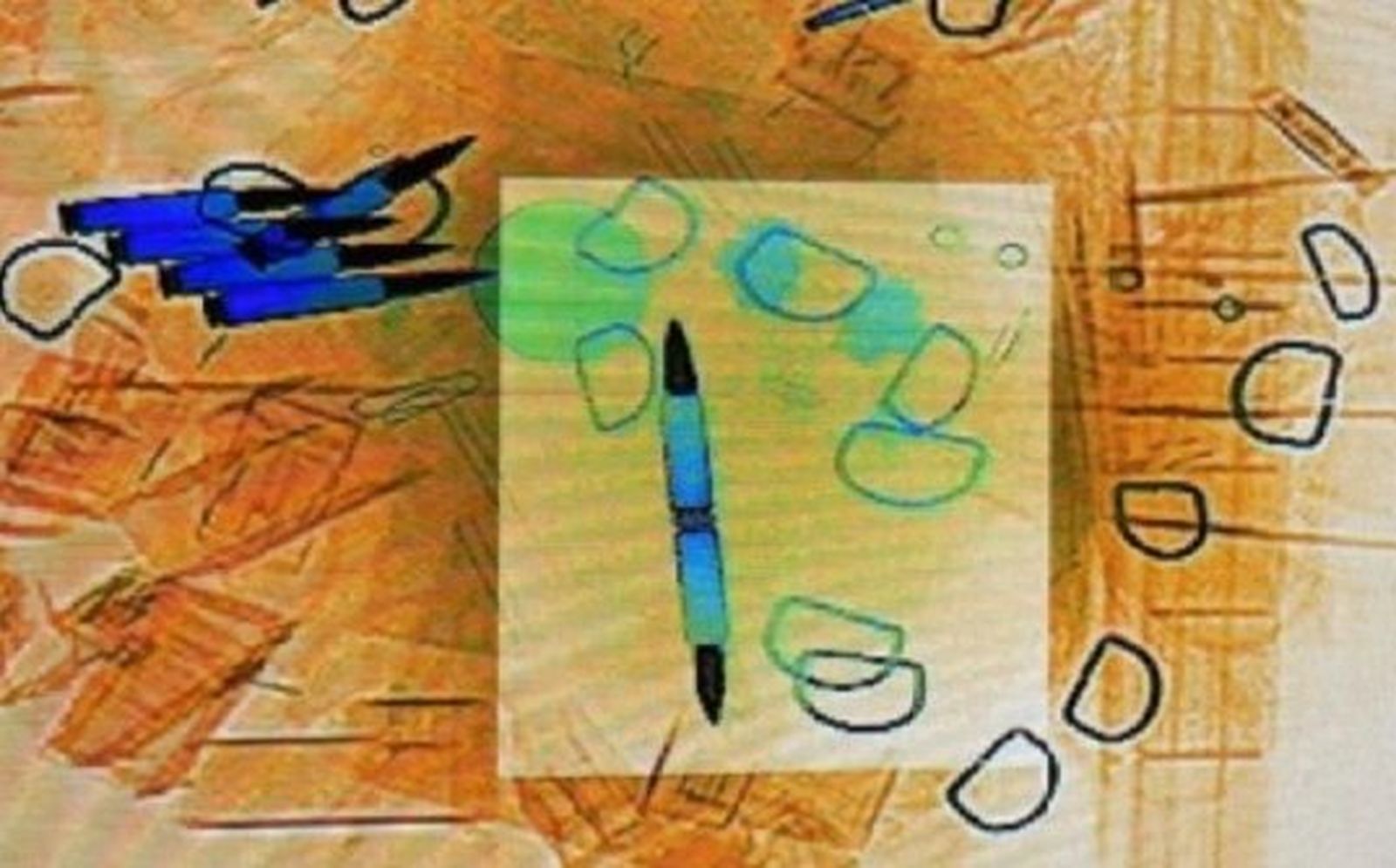 Imagen de las balas puestas en una carta-amenaza al pasar por el escáner de Correos.