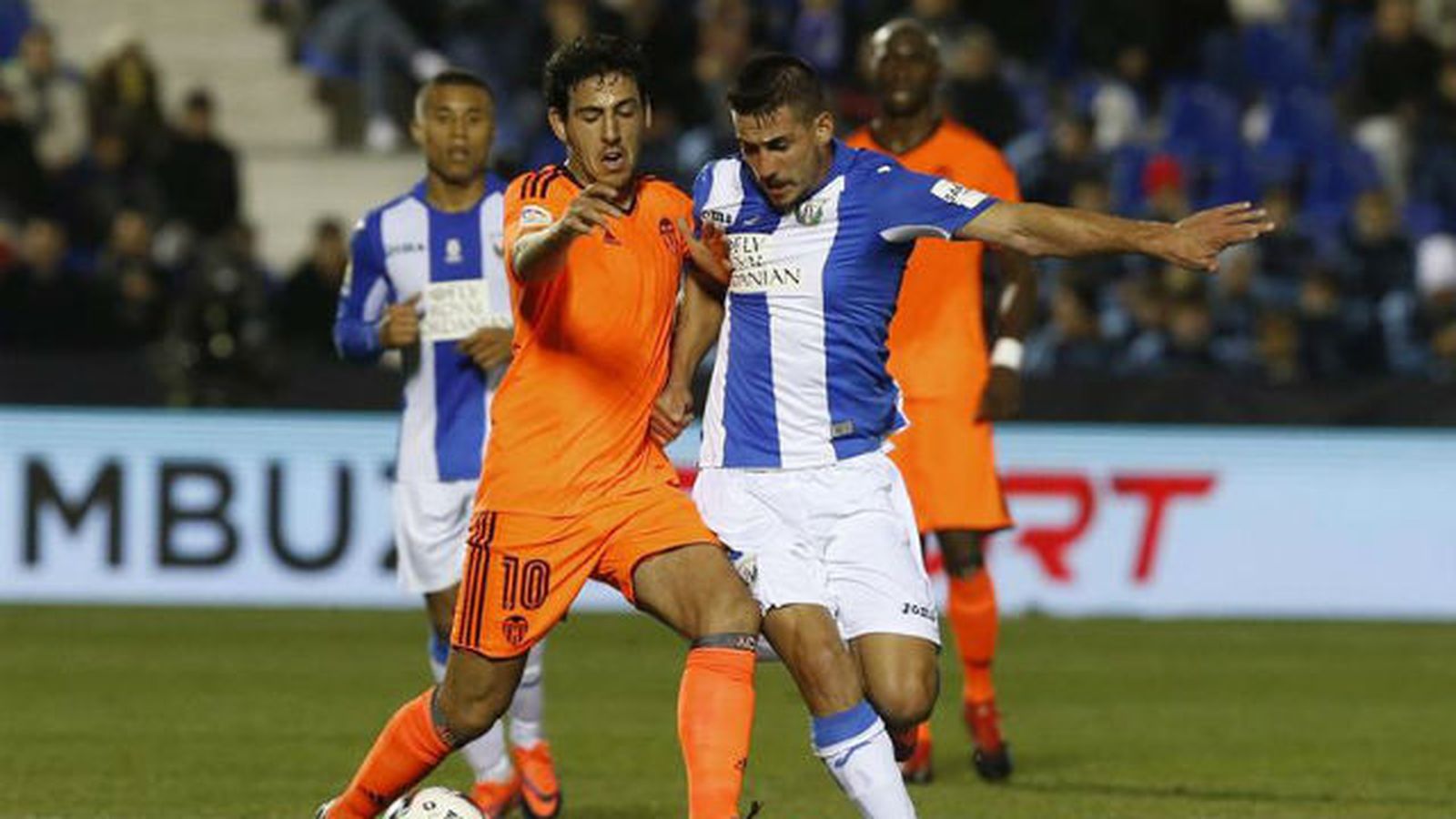 Gabriel, del CD Leganés, ante el Valencia