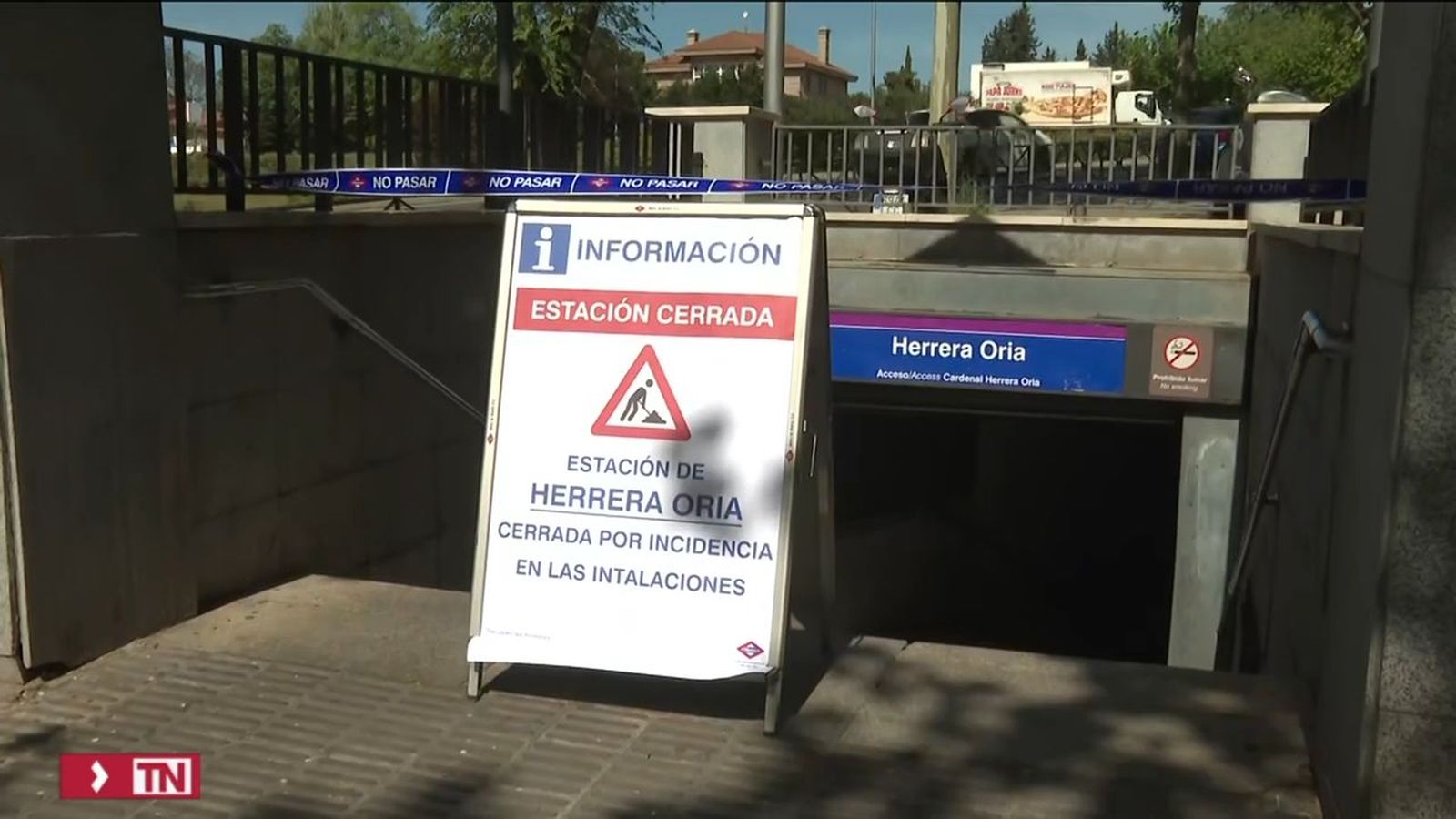 Corte en la línea 9 de Metro