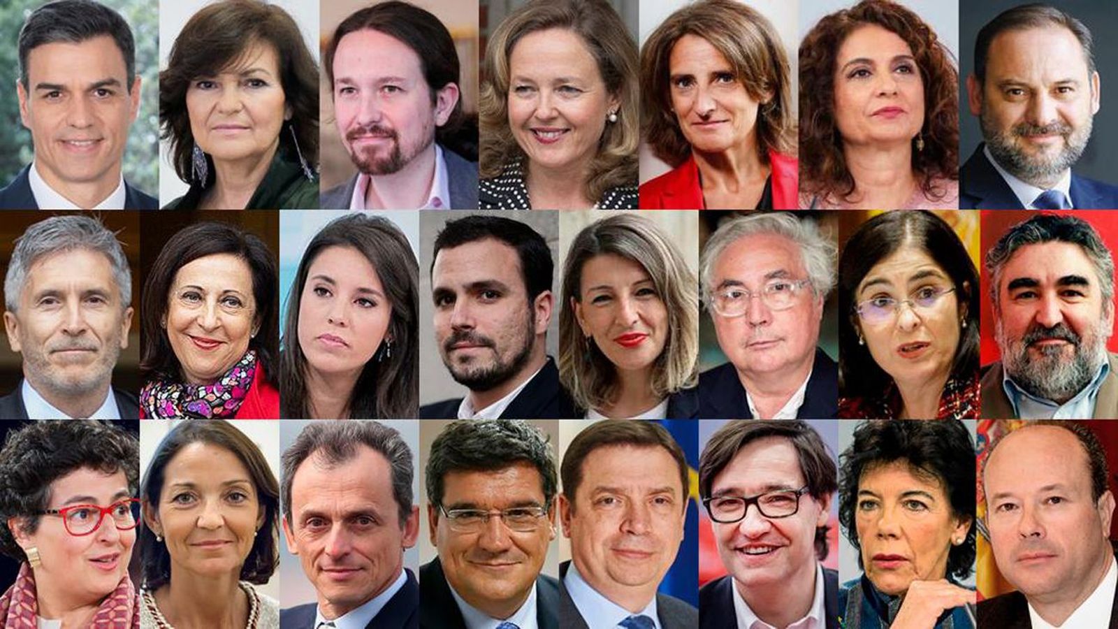 Todos los ministros de Pedro Sánchez