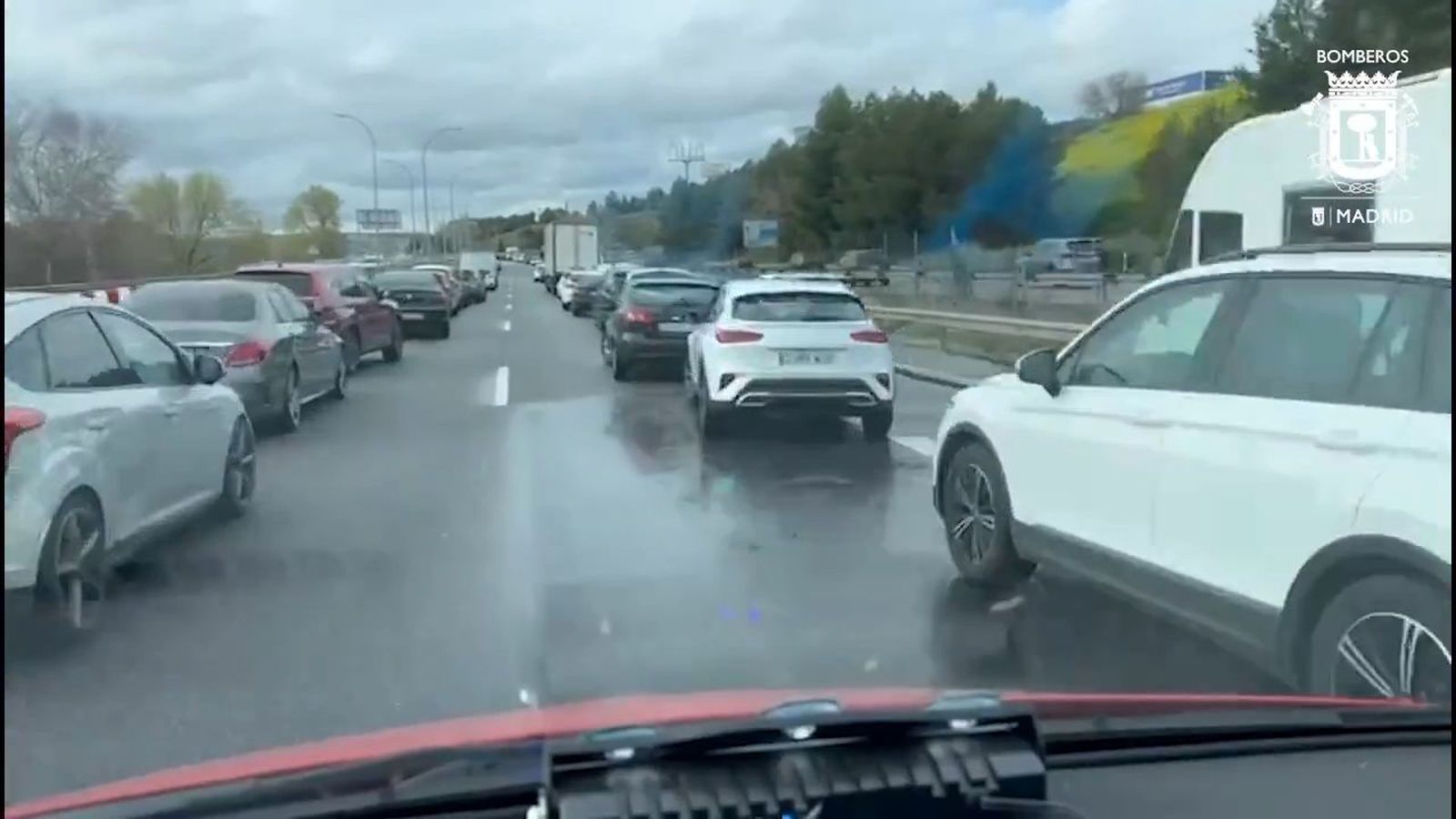 Un "carril de emergencia" en plena A3