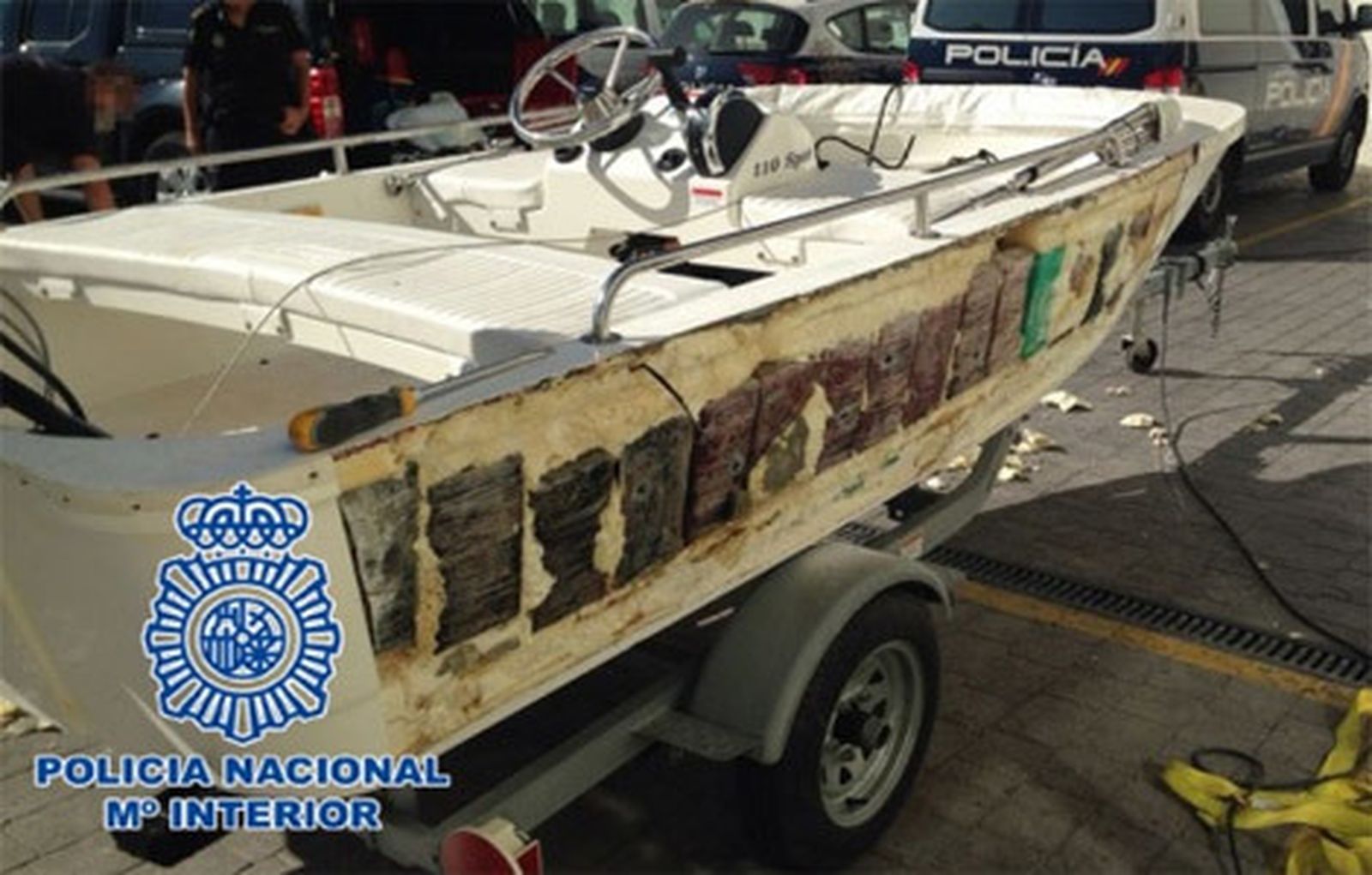 Cocaína en una lancha