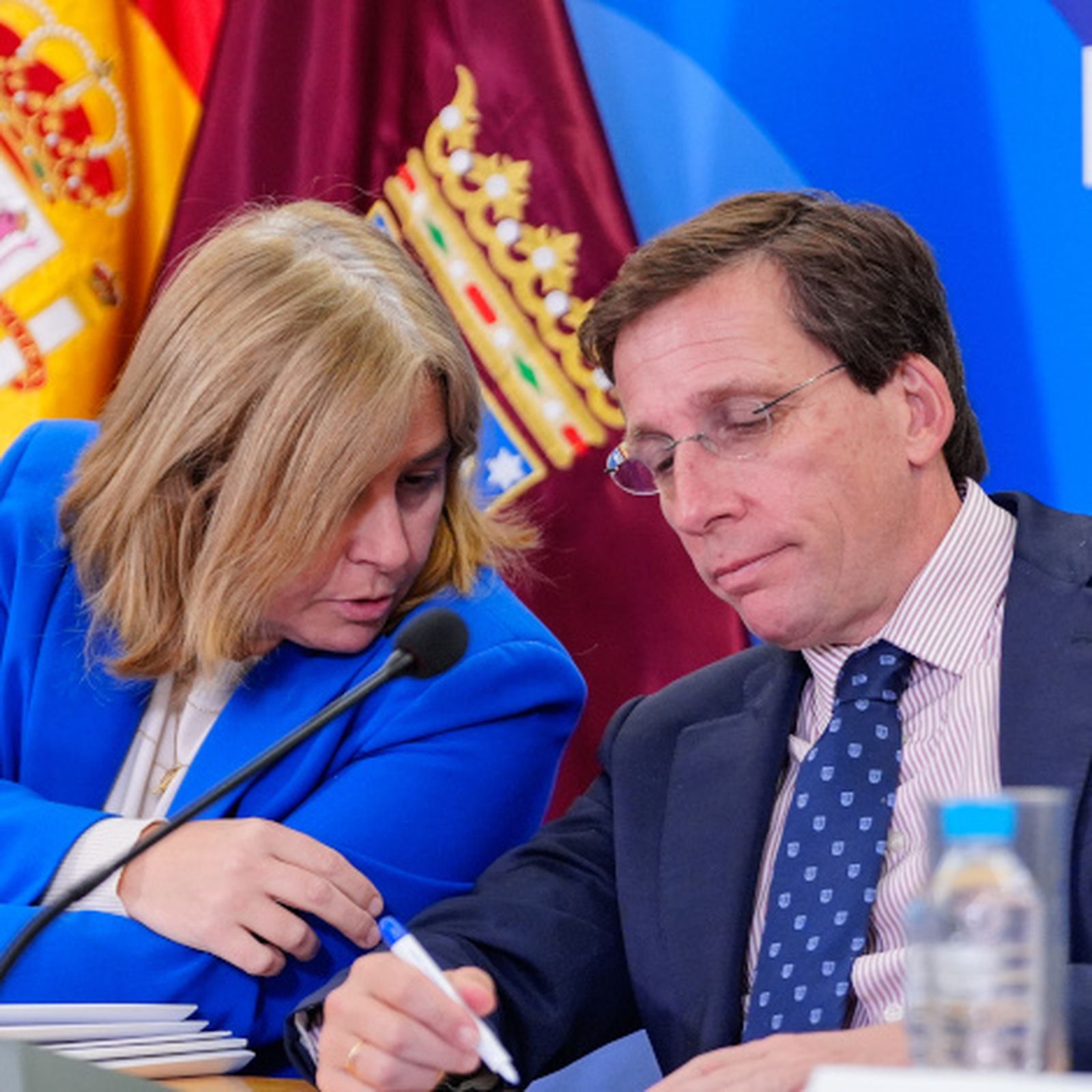 La delegada de Seguridad, Inma Sanz, y el alcalde de Madrid, José Luis Martínez Almeida