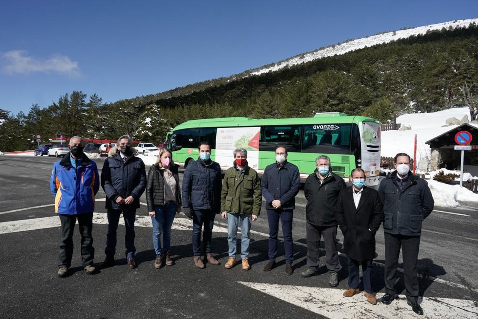 Presentación del autobús lanzadera a Cotos y Valdesquí