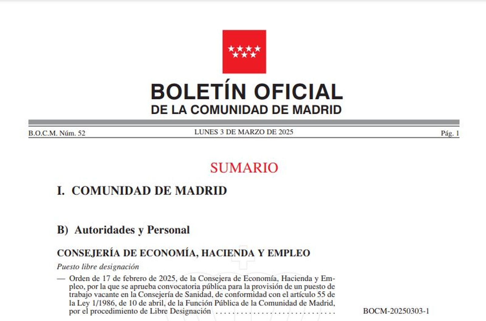 El BOCM borrará los datos personales de los madrileños que lo reclamen