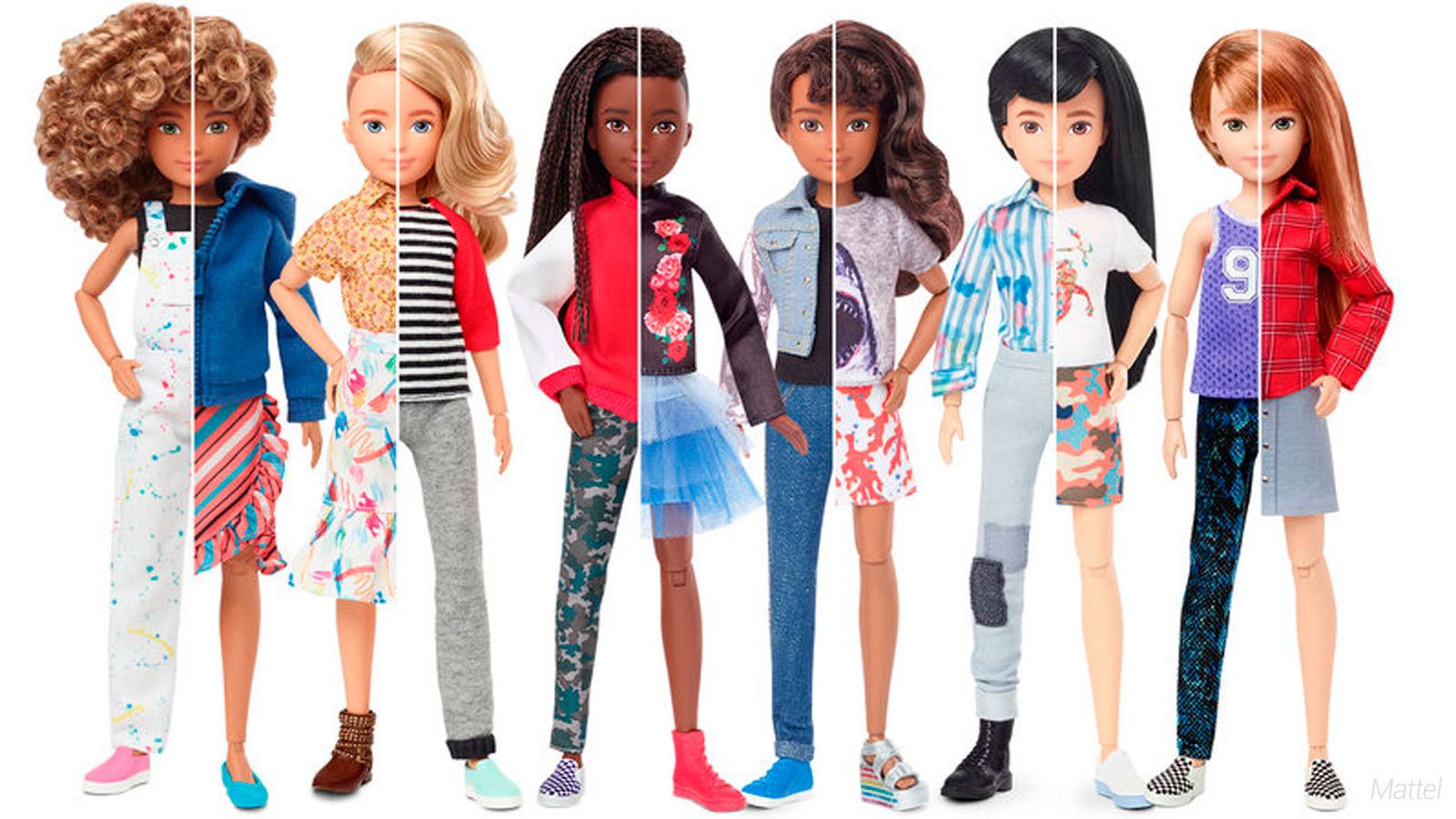 La empresa Mattel ha creado una serie de personajes de género neutro