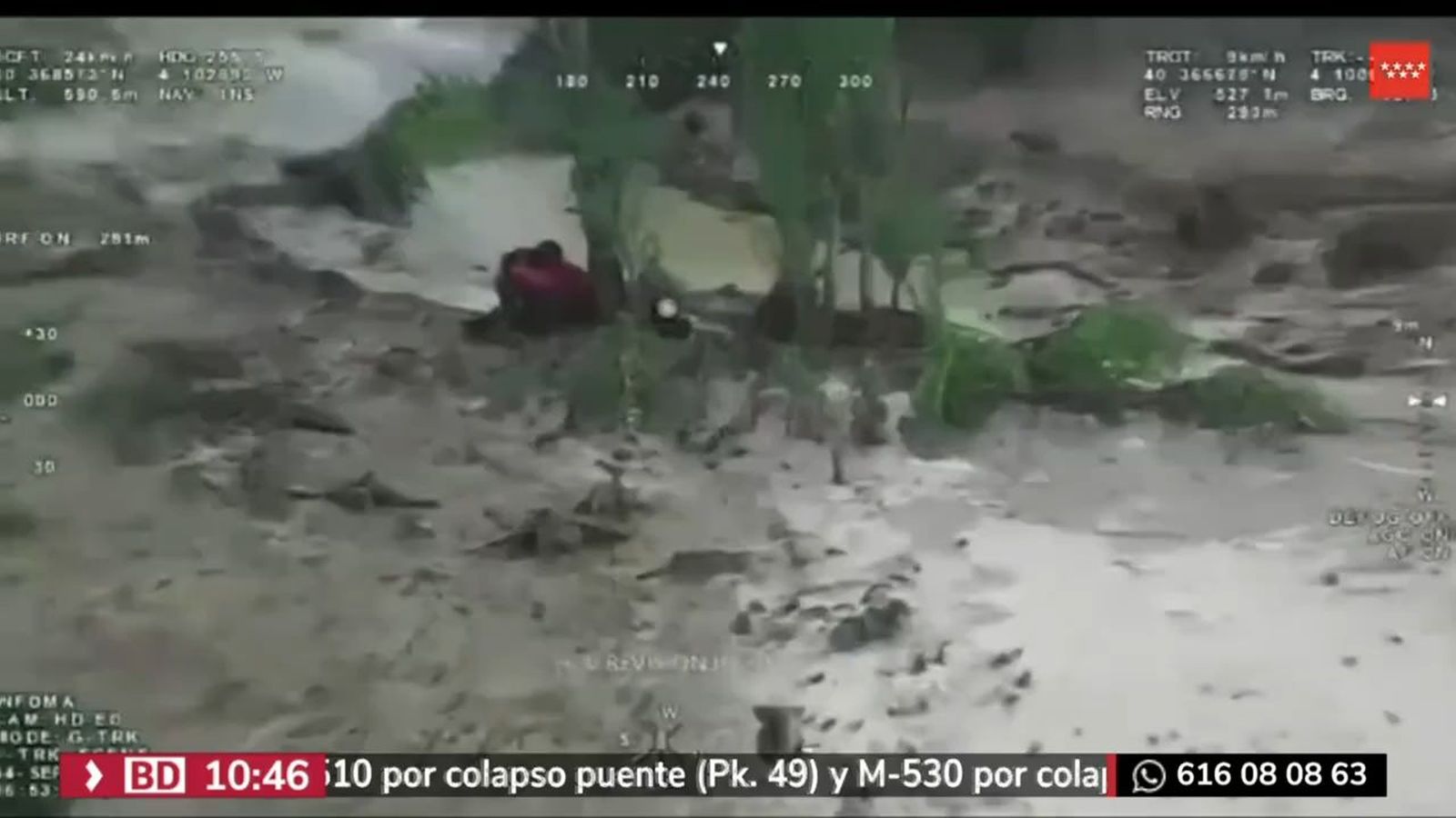 El río Alberche se desborda