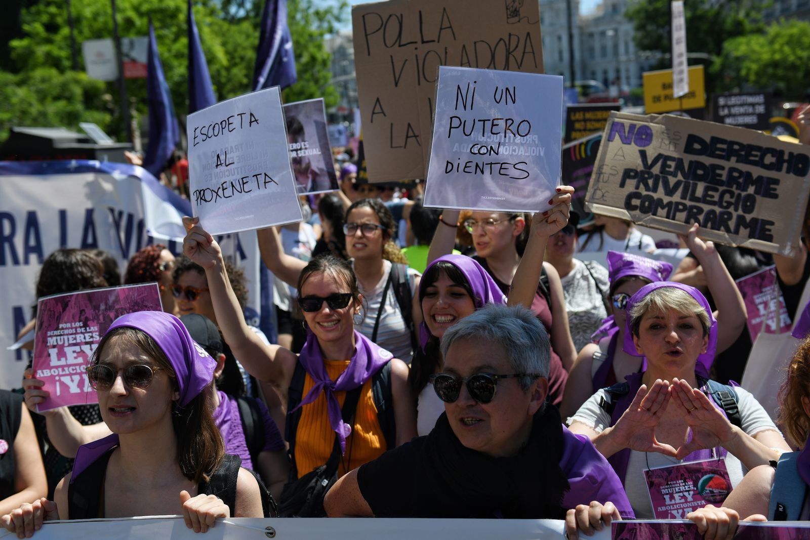 Feministas claman contra la prostitución en Madrid