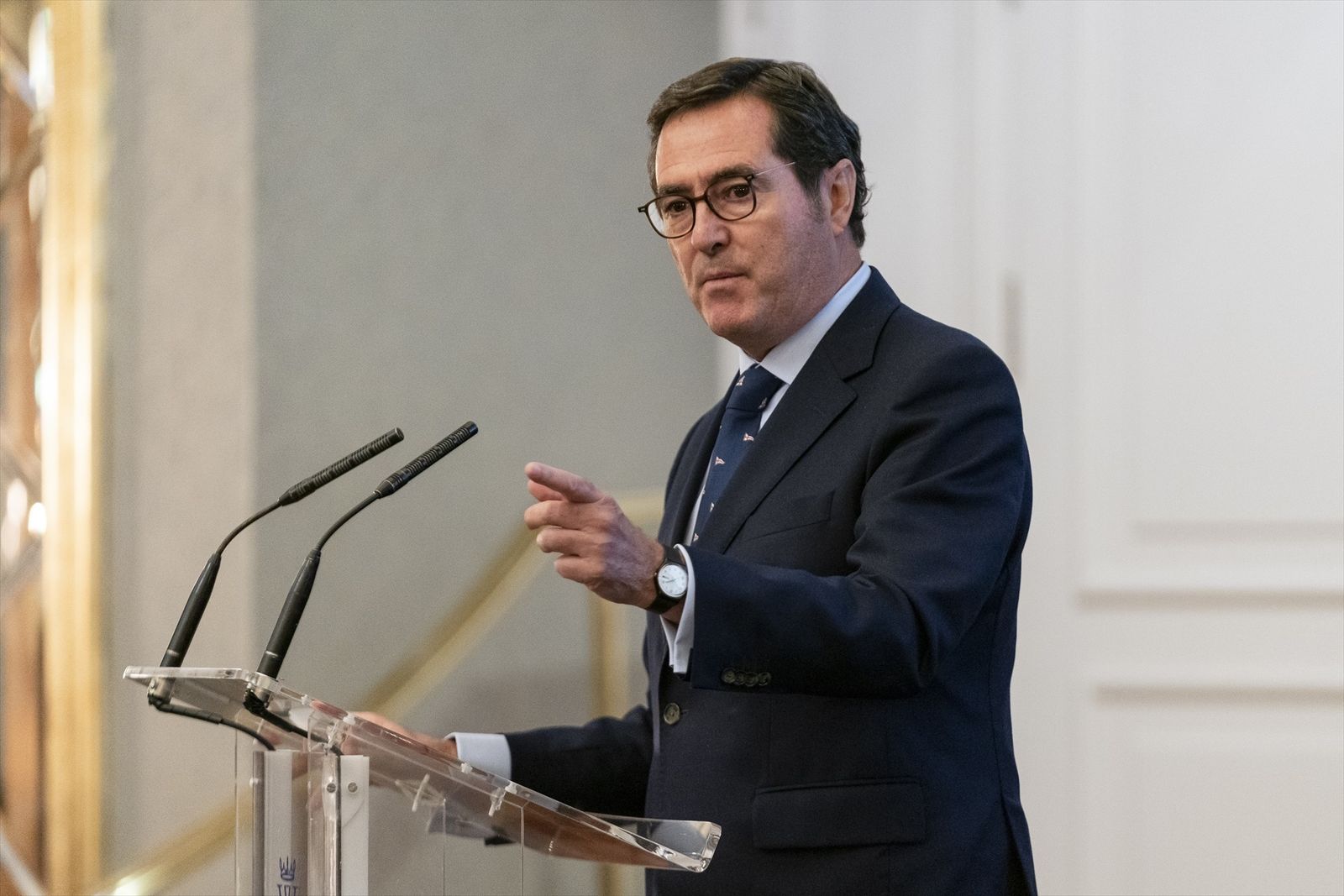 El presidente de la CEOE, Antonio Garamendi,