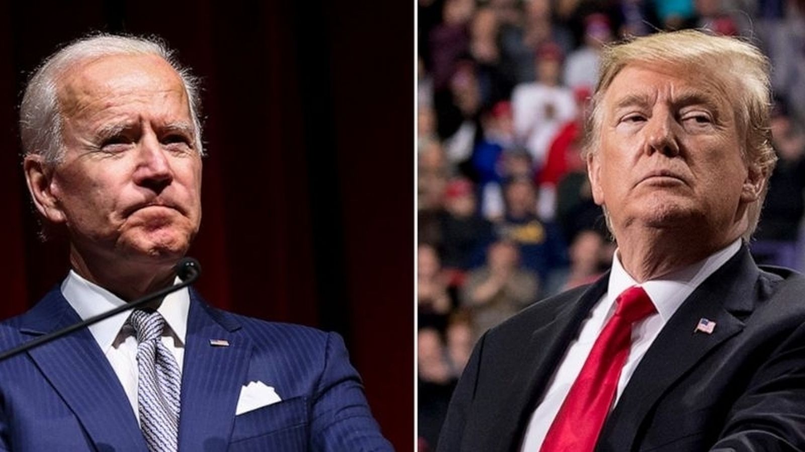 El presidente de Estados Unidos, el demócrata Joe Biden, y el exmandatario republicano Donald Trump