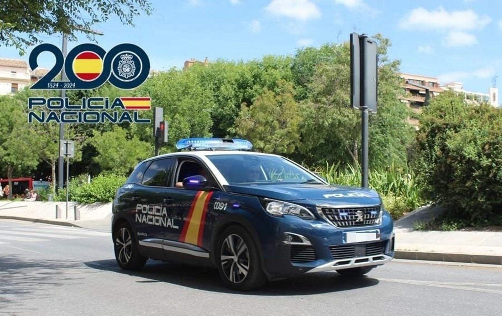Vehículo de la Policía Nacional en Almería