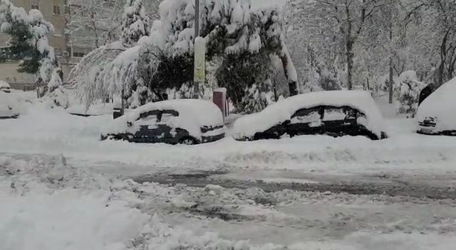 Impresionante nevada en Fuenlabrada