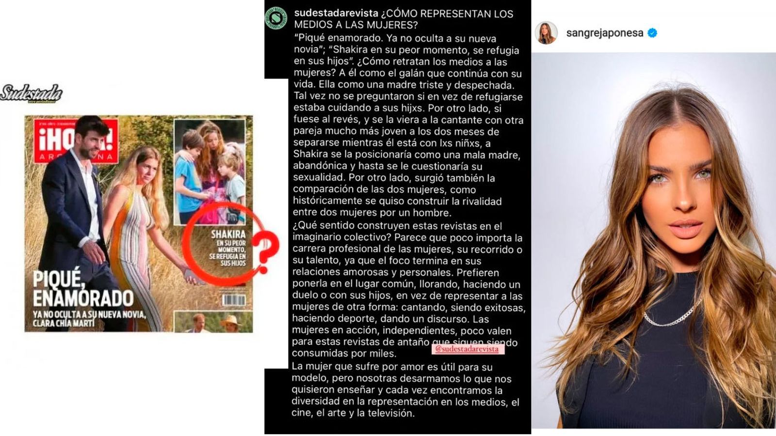 La China Suárez, indignada, sale en defensa de Shakira: "A ella la ponen como triste y despechada y a él como galán"