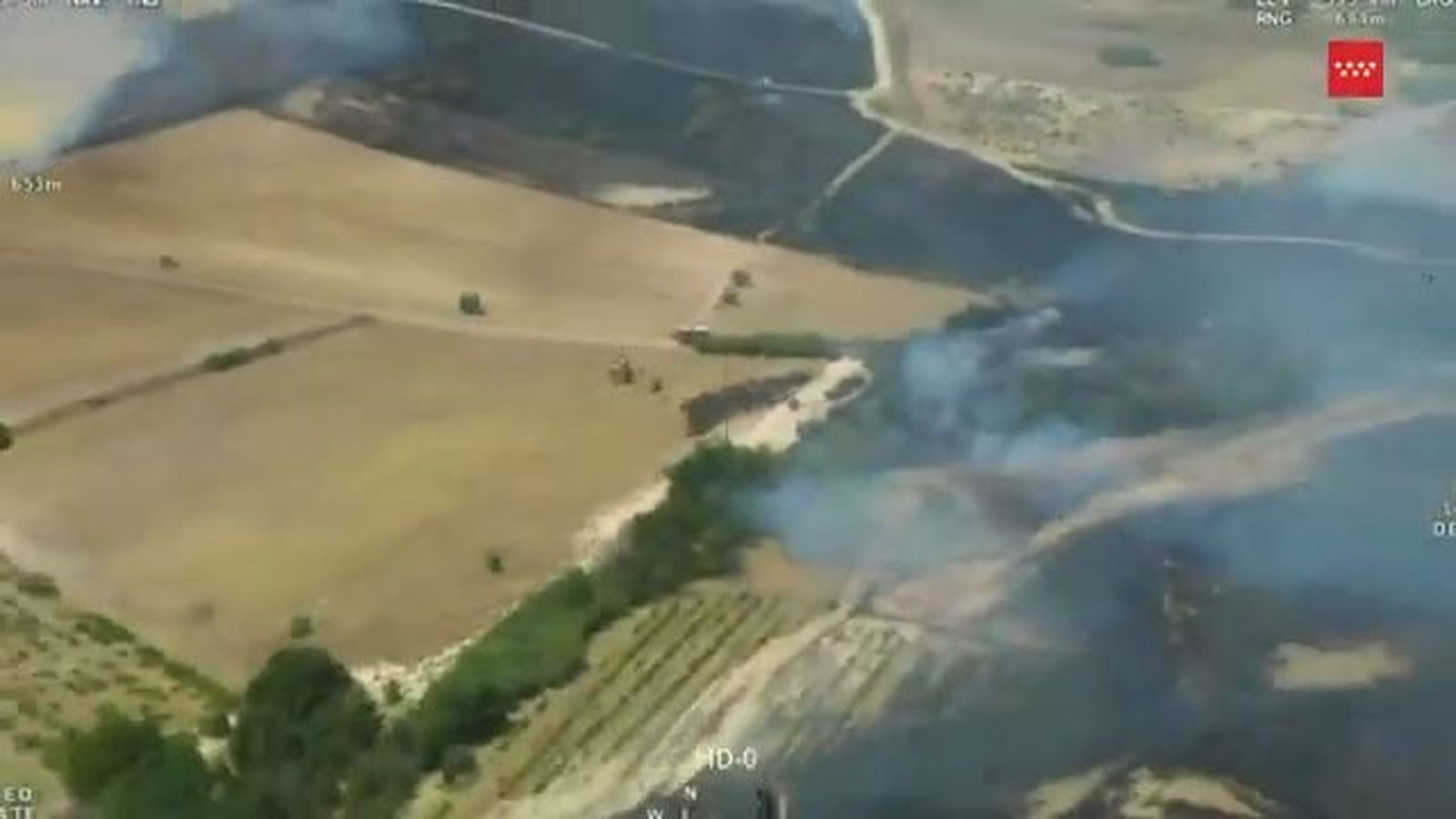 Declarado un incendio forestal en Casarrubios del Monte (Toledo)