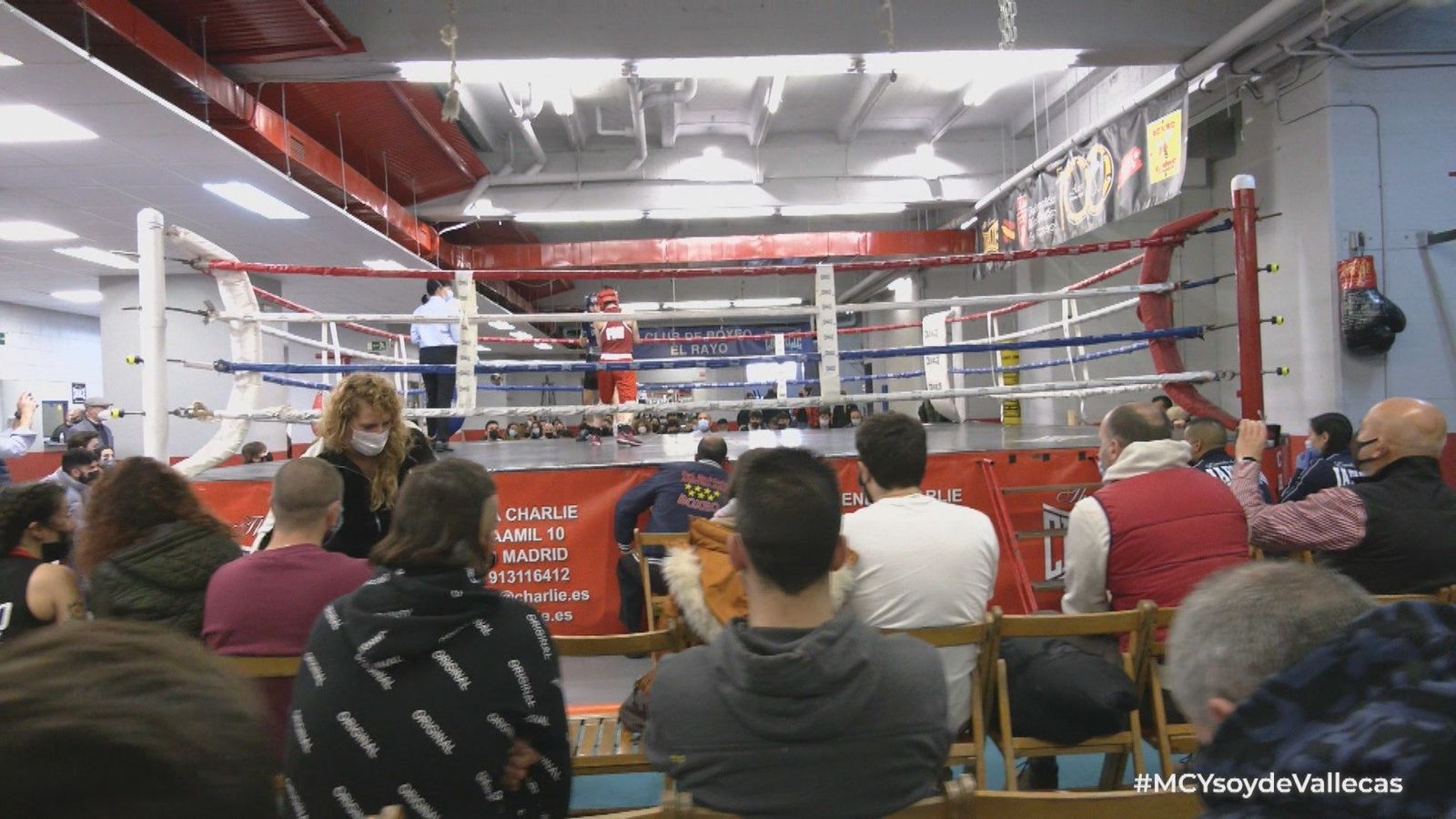 El popular gimnasio de boxeo que se encuentra debajo del estadio del Rayo Vallecano