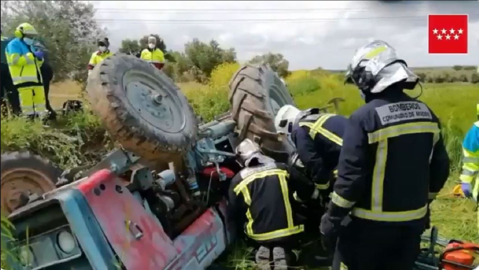 Rescate de un tractorista