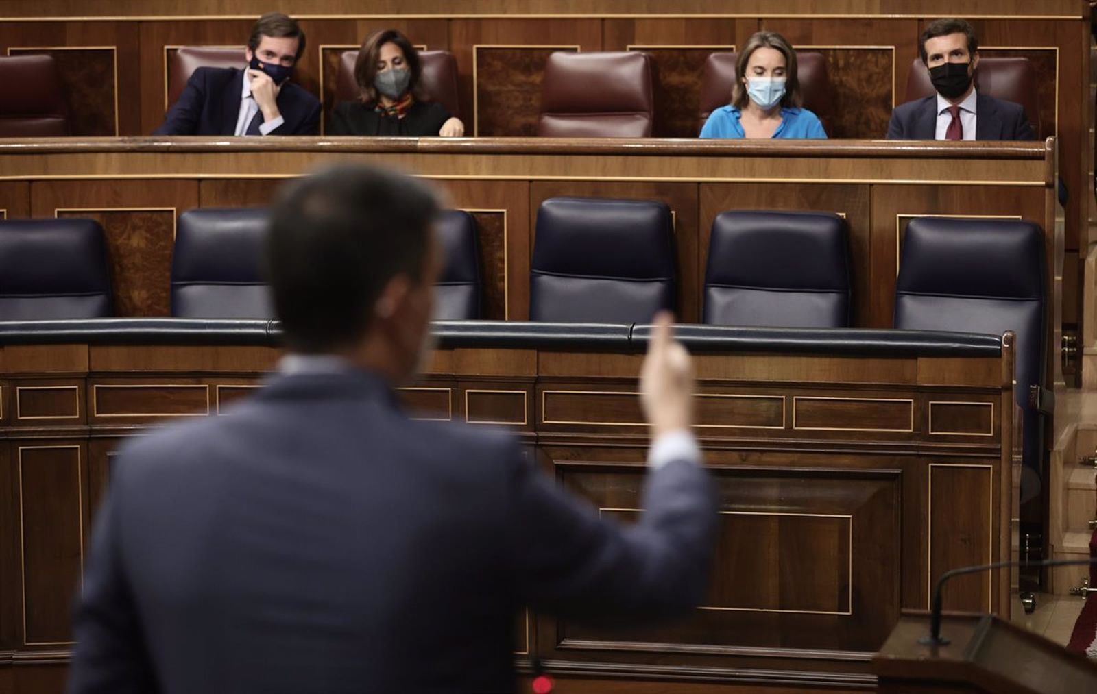 Pedro Sánchez y Pablo Casado en la Sesión de Control