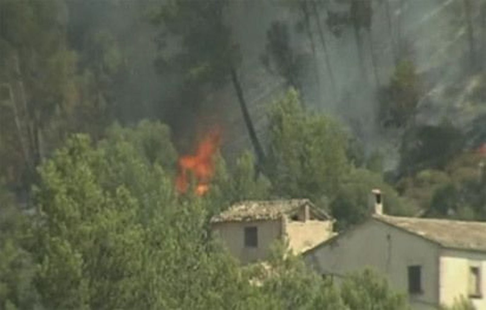 El viento complica la extinción del incendio de Andratx