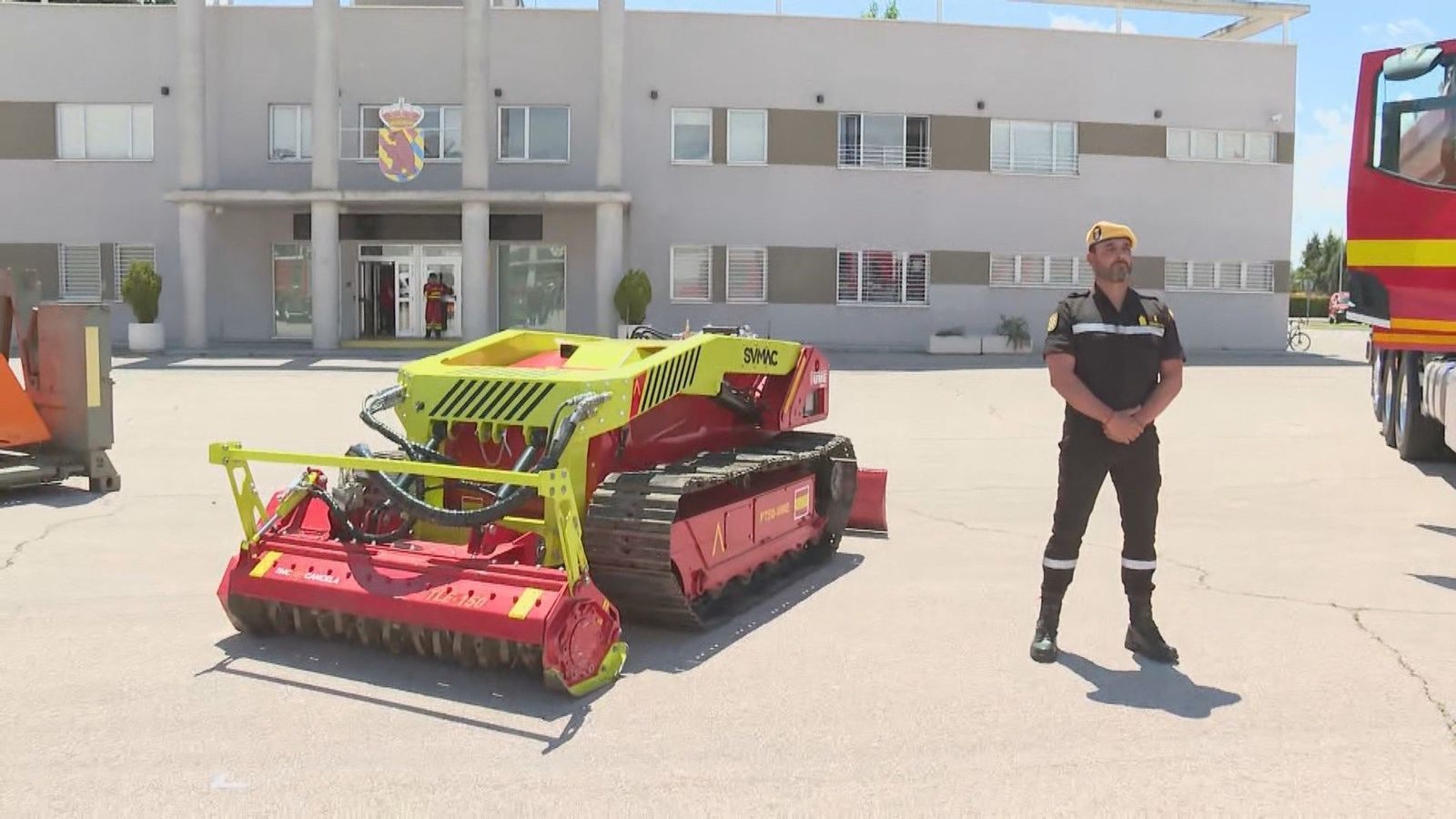La UME contará con un dron terrestre para luchar contra el fuego