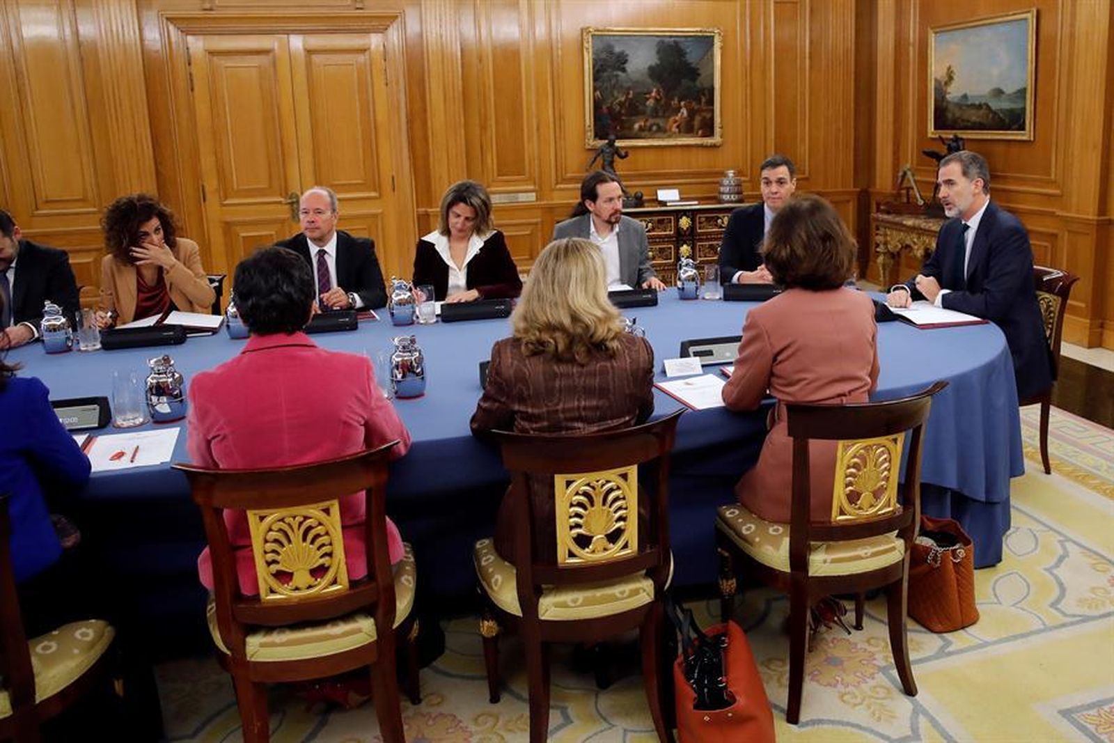 Vista del Consejo de Ministros celebrado en el Palacio de la Zarzuela