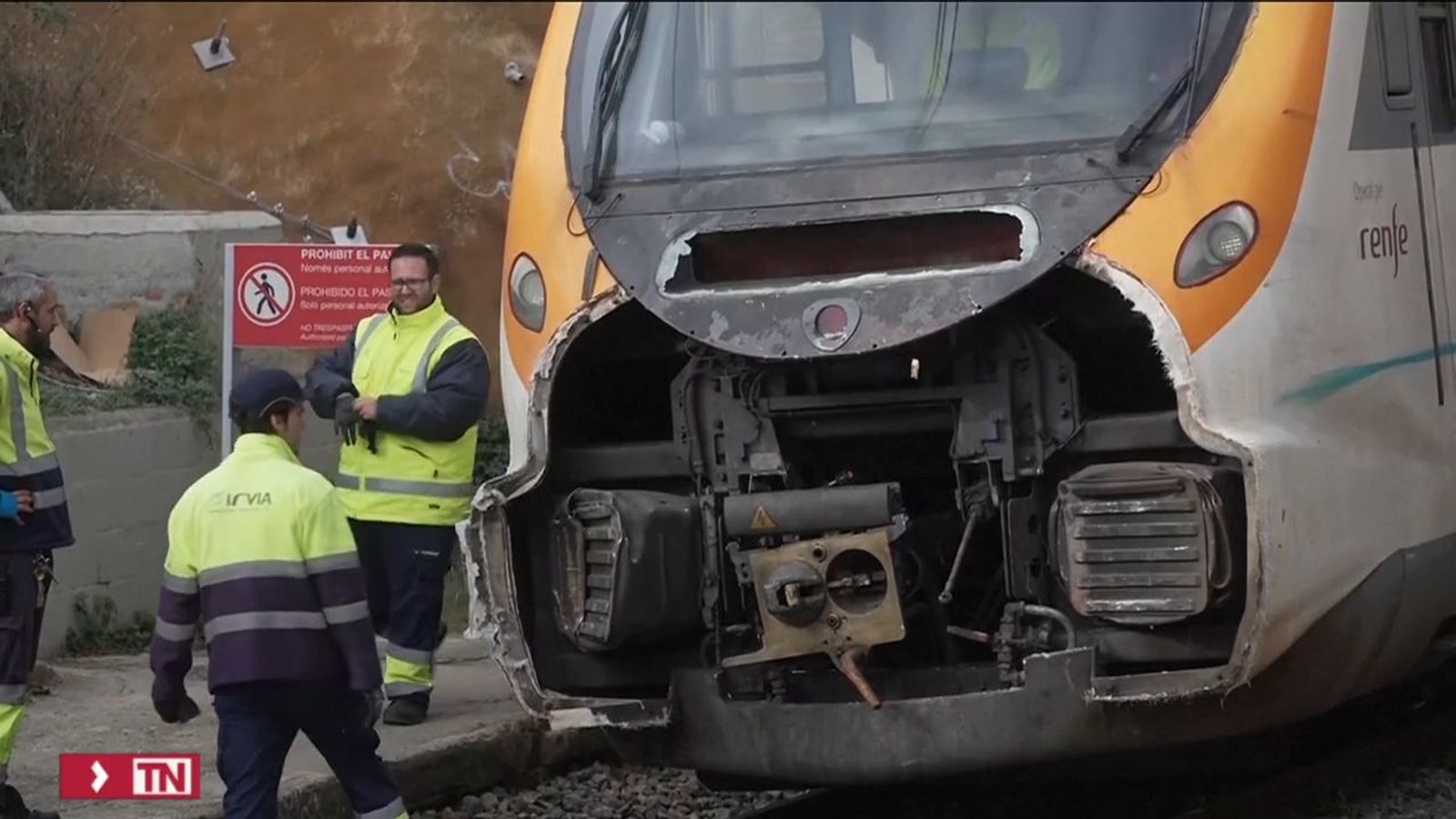 Múltiples heridos en un accidente ferroviario en Barcelona