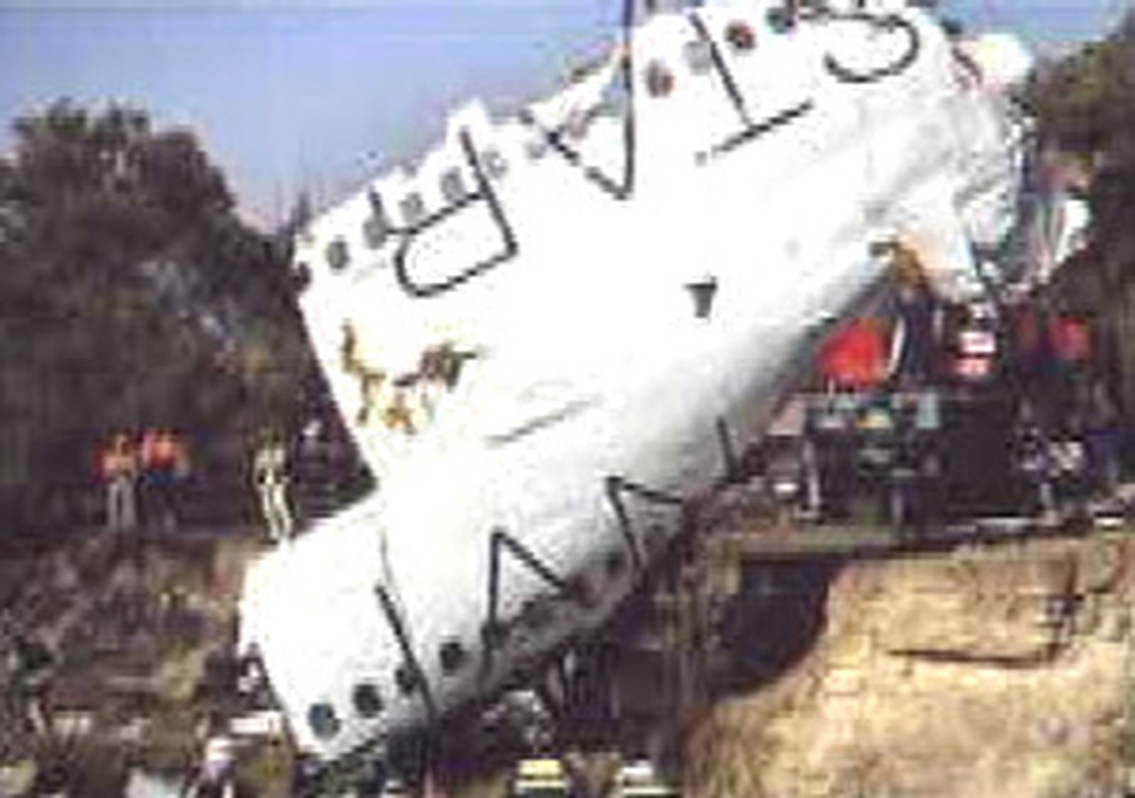 Restos del accidente de Spanair
