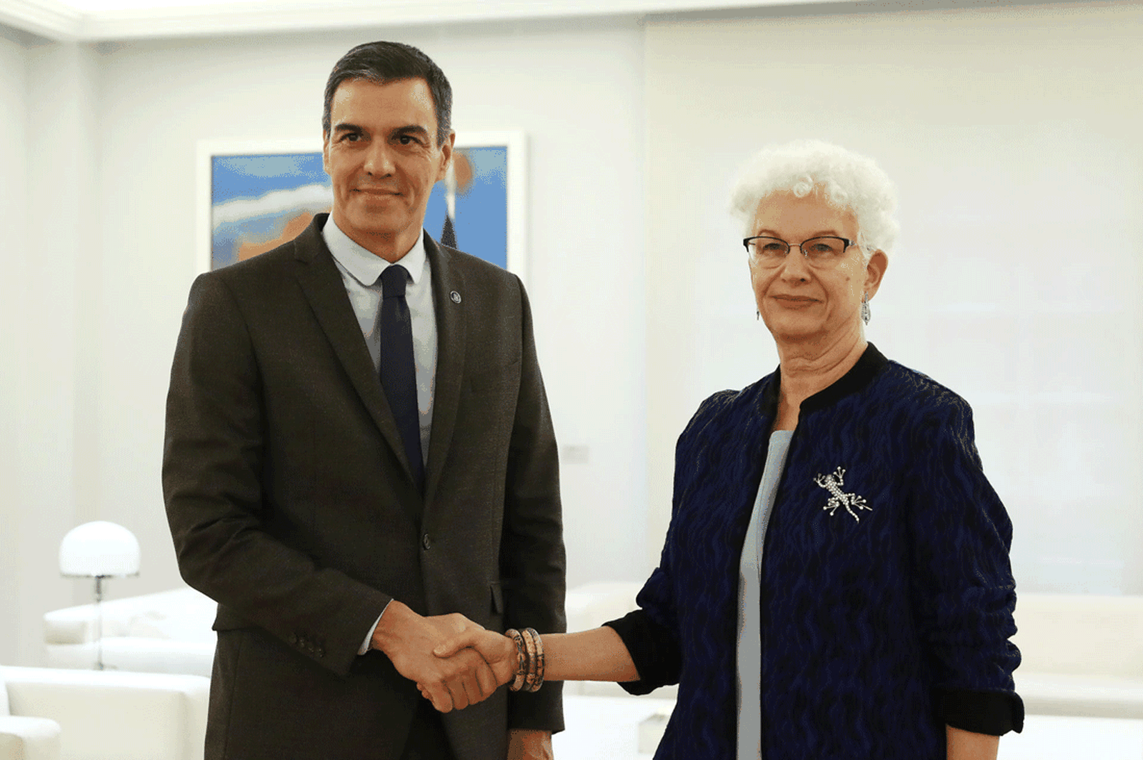 Sánchez se reúne con la embajadora israelí y el jefe de la misión diplomática palestina