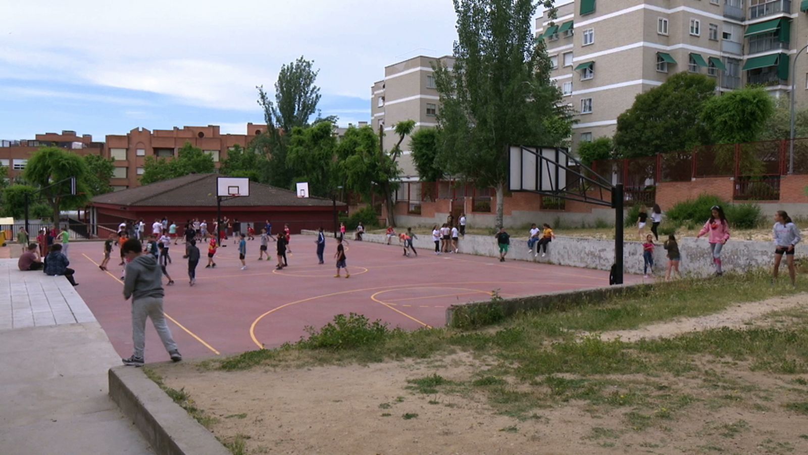 Patio de un centro escolar en San Sebastián de los Reyes
