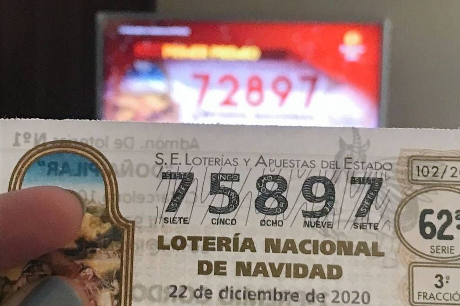 La rabia de quedarse a un número de ganar El Gordo