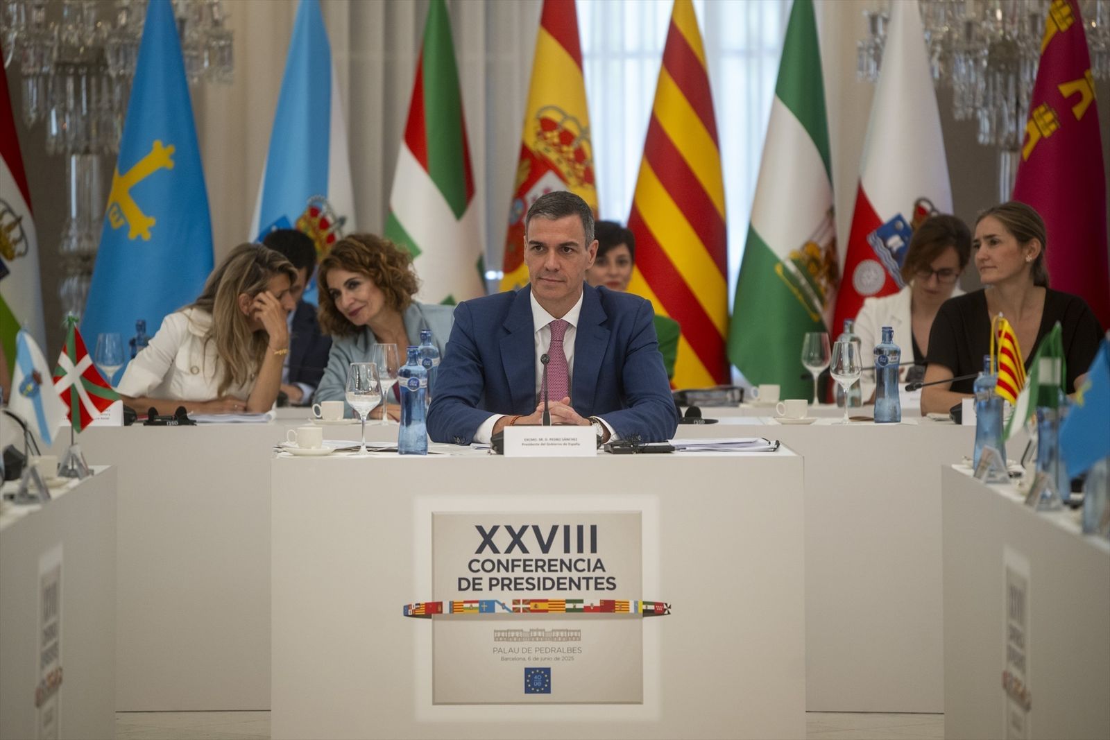 El presidente del Gobierno, Pedro Sánchez, preside la XXVIII Conferencia de Presidentes, en Palau de Pedralbes de Barcelona