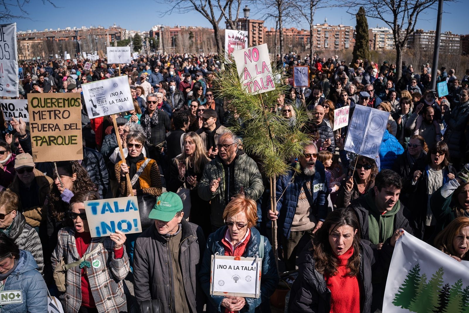 Protesta de los vecinos de Arganzuela