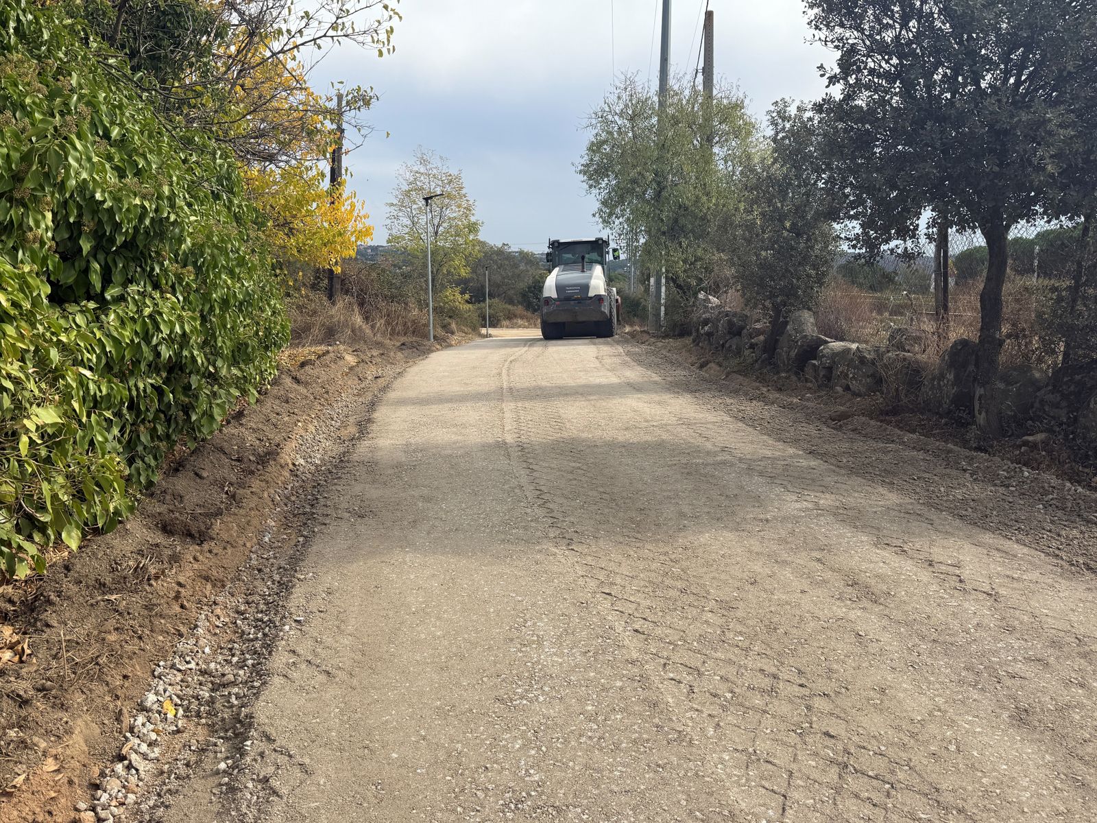 Trabajos en el Camino de la Fuente del Puerco, en Galapagar