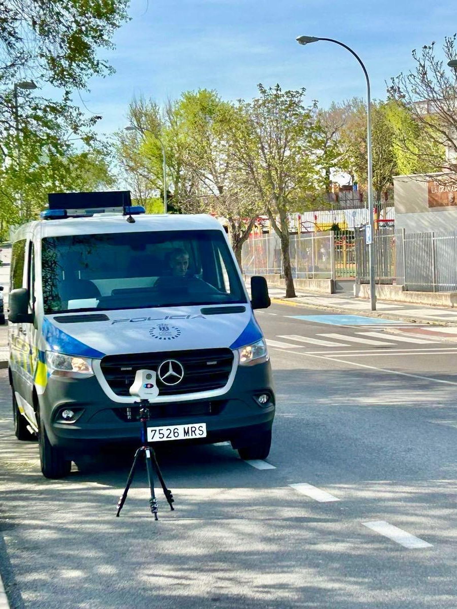 Policía Local de Majadahonda en uno de los controles de velocidad