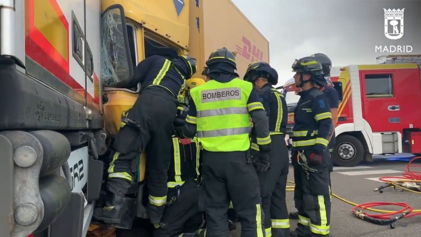 Camionero atrapado