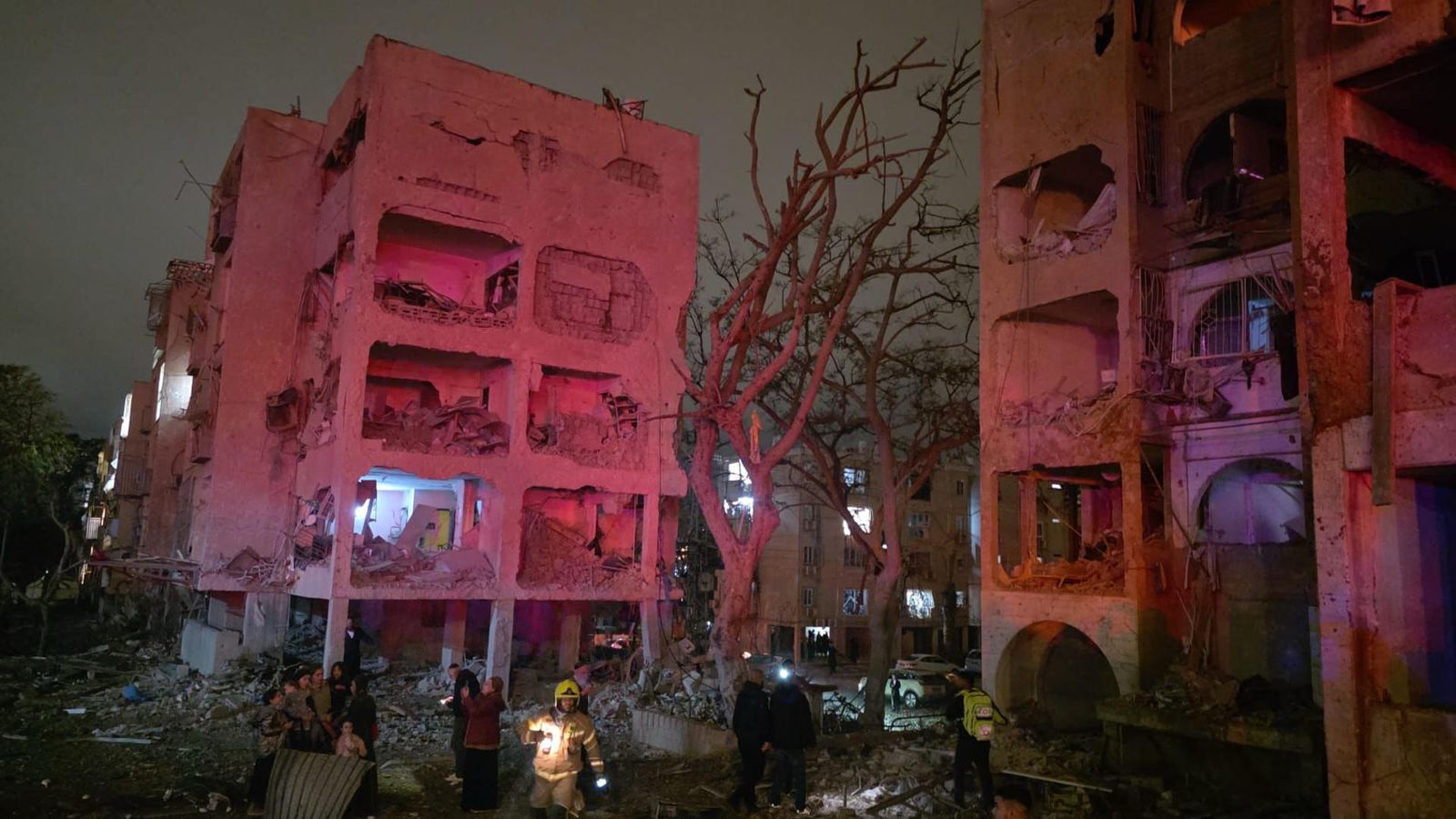 Edificios destruidos por un misil iraní en el sur de Israel