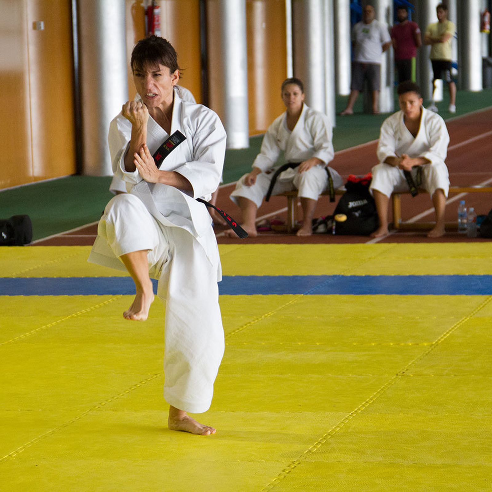 Sandra Sánchez durante un entrenamiento