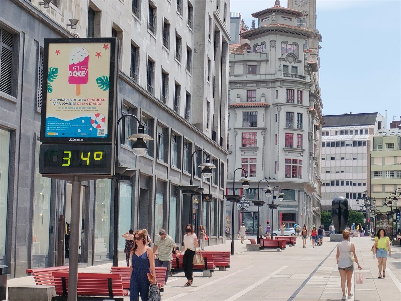 Termómetro indica la temperatura
