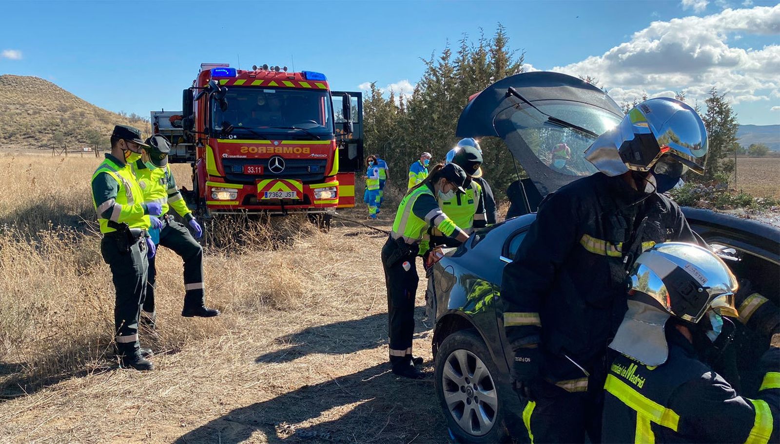 Muere un hombre de 29 años tras salirse de la vía en la M-318 en Colmenar de la Oreja