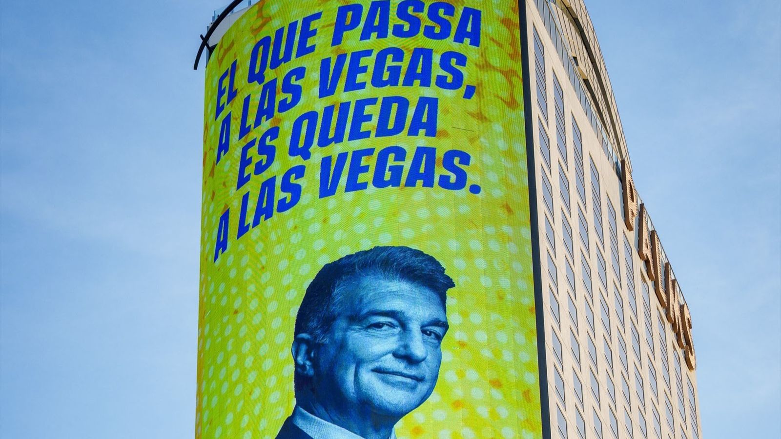 Cartel del FC Barcelona en Las Vegas
