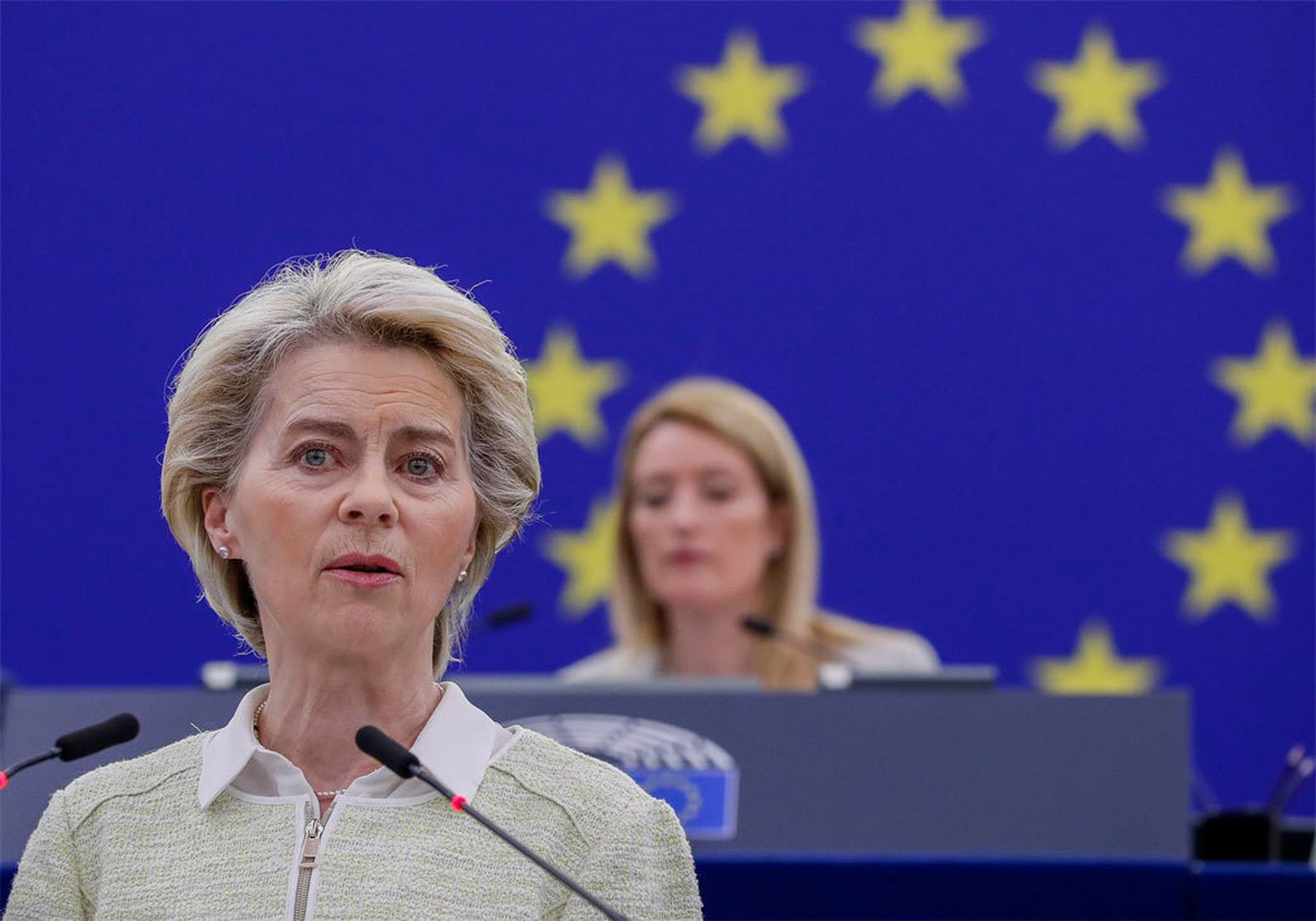 Ursula Von der Leyen y Roberta Metsola