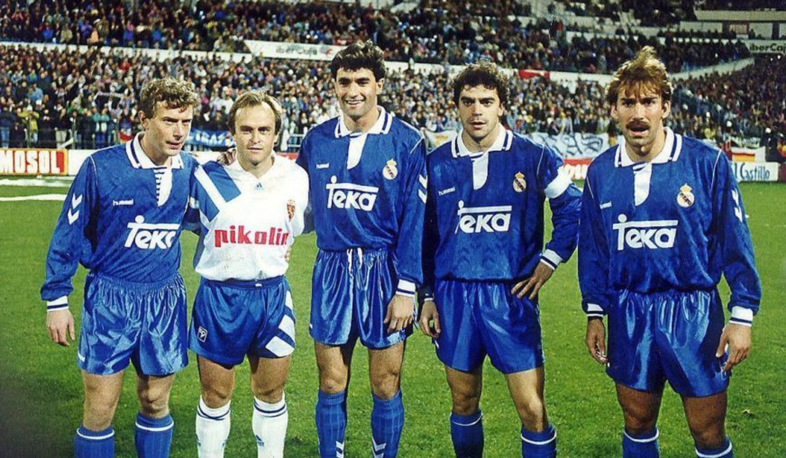 Butragueño, Pardeza, Míchel, Sanchís y Martín Vázquez, componentes de la 'Quinta del Buitre'