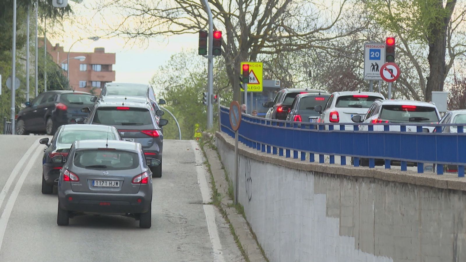 Corte en la carretera de Boadilla hacia la A-5.