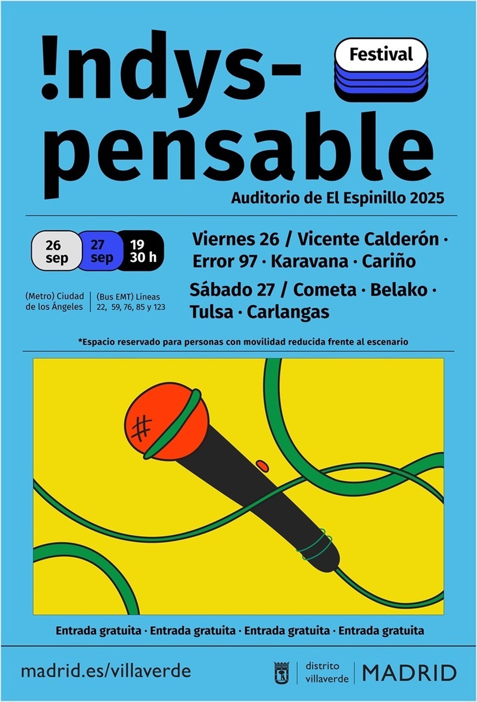 Villaverde celebra 20 años de música independiente con el festival Indyspensable y la entrada gratuita