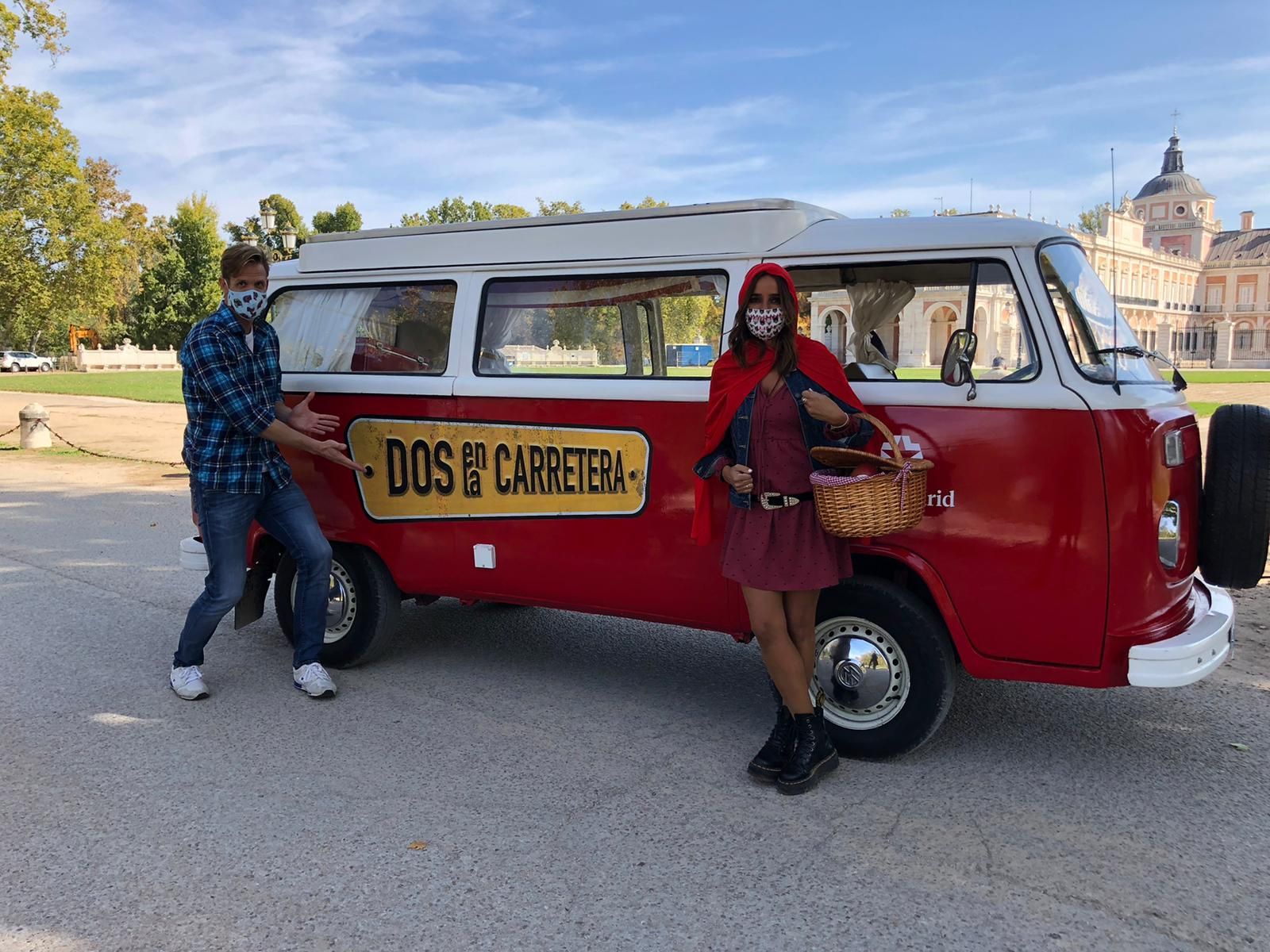 Óscar Martínez y Carmen Alcayde ('Dos en la carretera'), en Aranjuez.