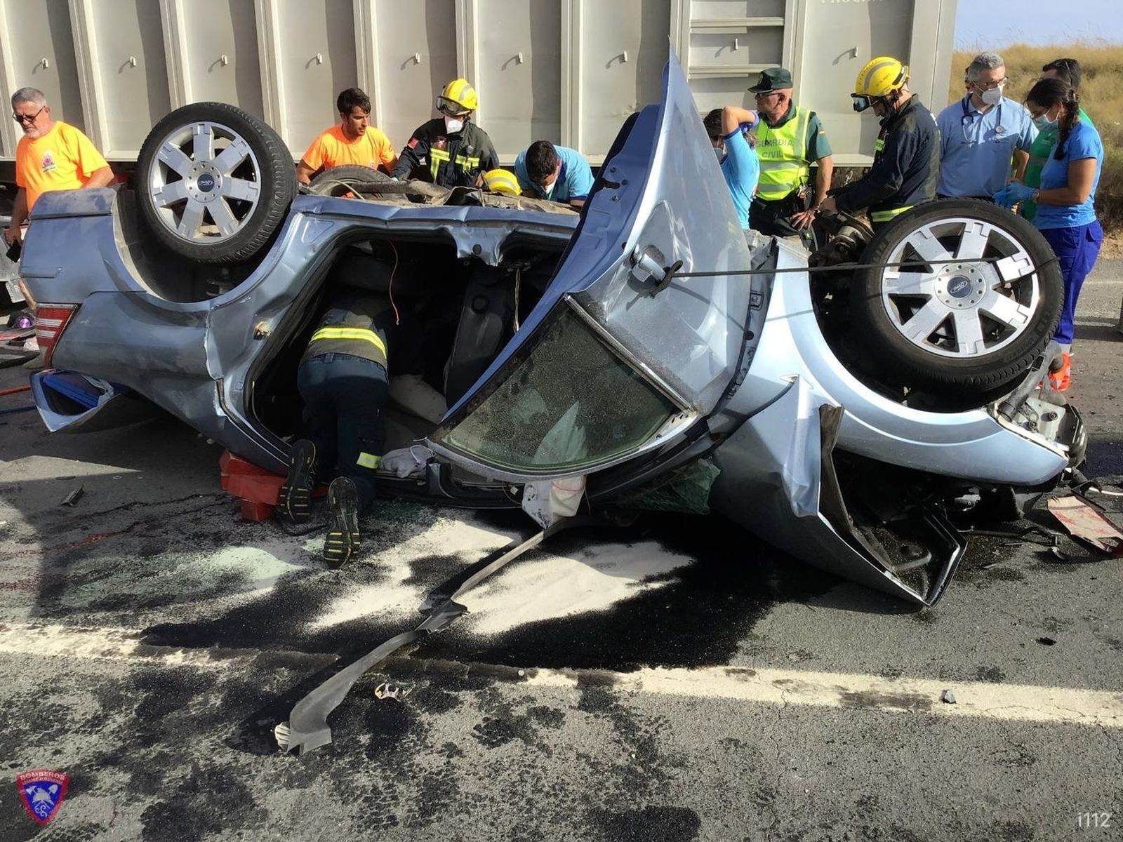Accidente en el cruce de Aguamarga en Níjar (Almería)