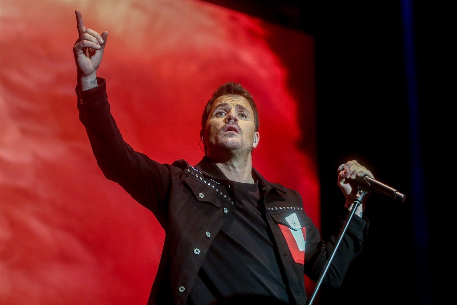 El cantante Dani Martín durante su concierto en el Wizink Center, en noviembre de 2021